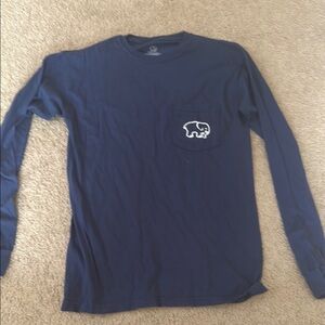 Ivory Ella Blue Long Sleeve with Elephant Design